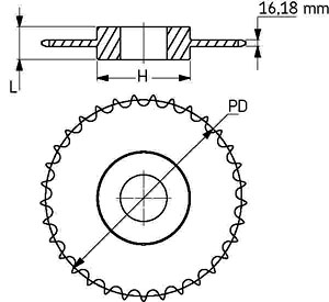 Звездочка PHS 16B-1C95